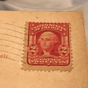 Perf error! Sides12x3 Washington series 1802 stamp